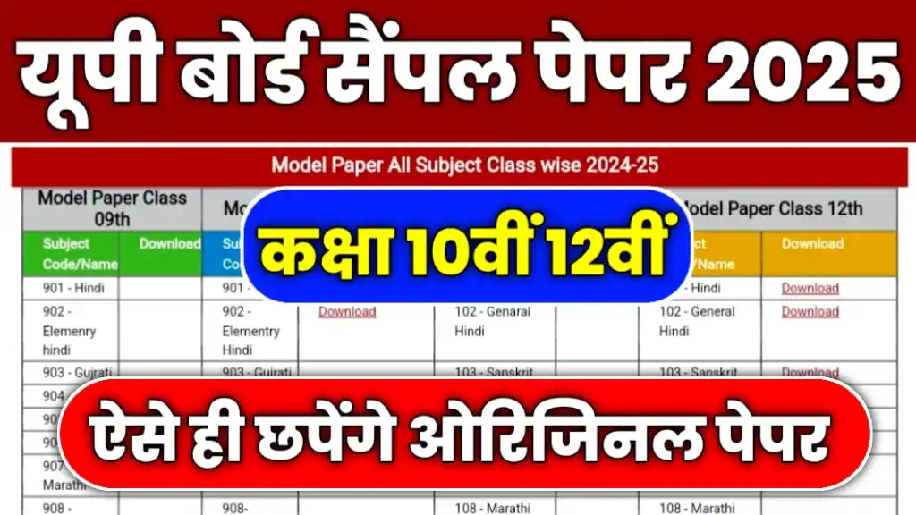 Up Board Sample Paper 2025