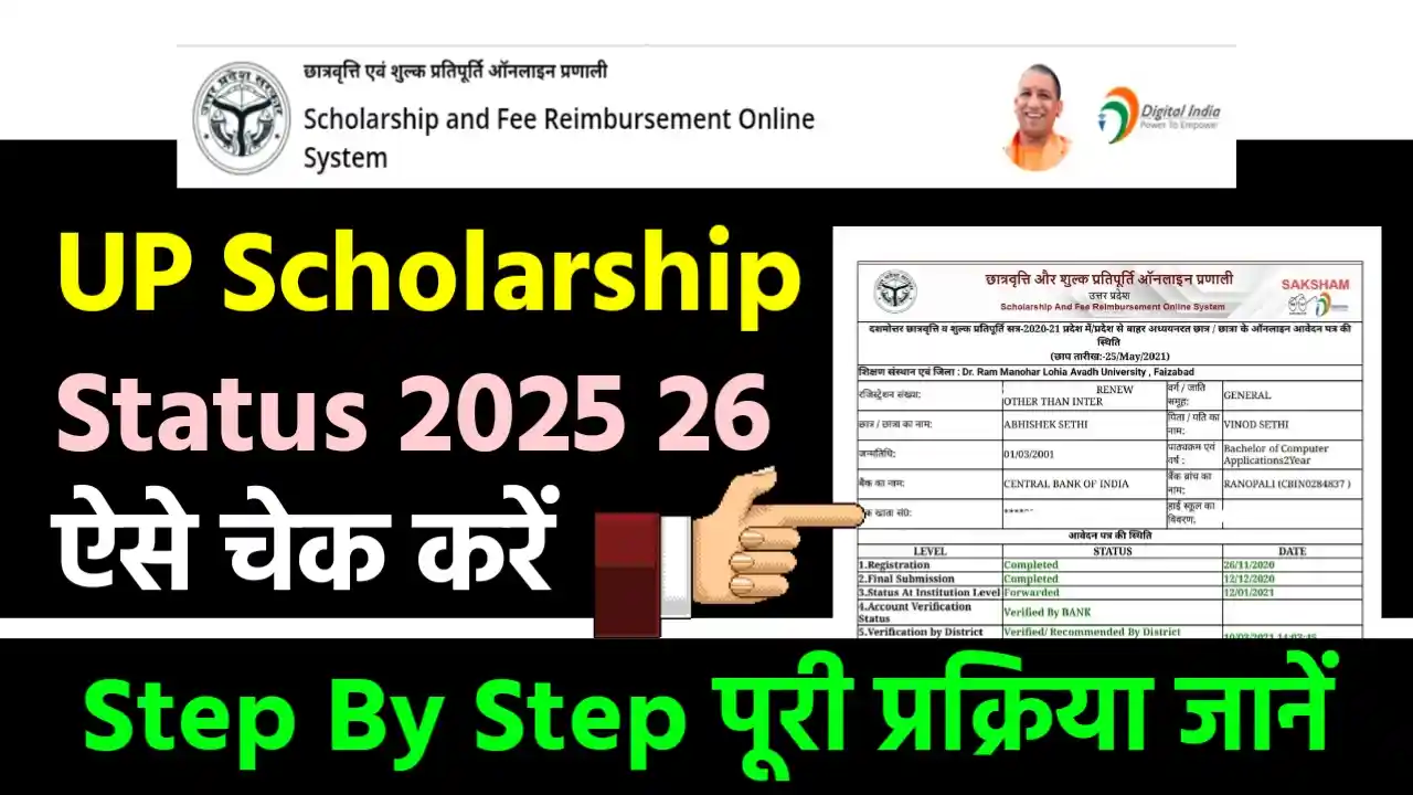 UP Scholarship Status 2025-26